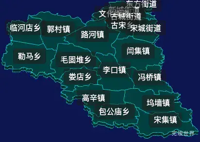 threejs商丘市睢阳区geoJson地图3d地图css2d标签